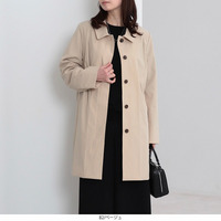 ステンカラーコート LL/3L/4L/5L fleur by mint breeze きれいめ春アウター