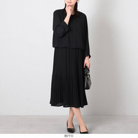 ドッキングプリーツワンピース LL/3L/4L/5L fleur by mint breeze 