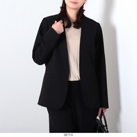 ストレッチノーカラージャケット LL/3L/4L/5L fleur by mint breeze