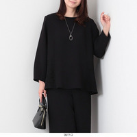 ダブルクロス レース切替え ブラウス LL/3L/4L/5L fleur by mint breeze 