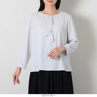 ボウタイブラウス LL/3L/4L/5L fleur by mint breeze きれいめ