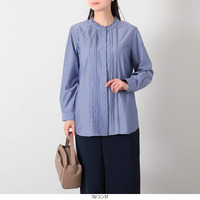 ピンタック きれいめシャツ ブラウス  LL/3L/4L/5L fleur by mint breeze