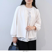 カットジョーゼットカーディガン ジャケット LL/3L/4L/5L fleur by mint breeze