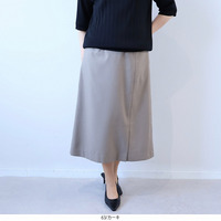 【吸水速乾・イージーケア】エステルサッカーAラインスカート LL/3L/4L/5L fleur by mint breeze