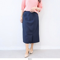 【吸水速乾・イージーケア】エステルサッカーAラインスカート LL/3L/4L/5L fleur by mint breeze