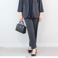 【接触冷感・吸水速乾】リネンライク ストレートパンツ LL/3L/4L/5L fleur by mint breeze 