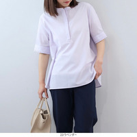 【イージーケア】バックデザイン オーバーシャツ ブラウス LL/3L/4L/5L fleur by mint breeze 