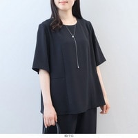 ドライタッチ ツイル パネルライン ブラウス LL/3L/4L/5L fleur by mint breeze 