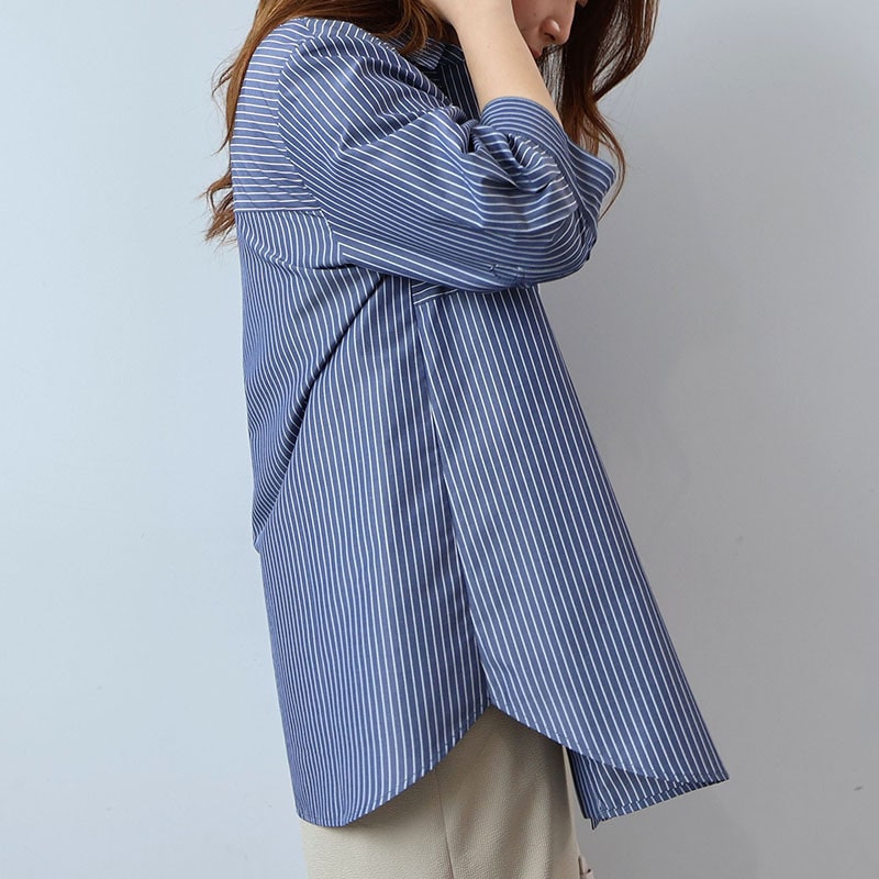 【UVカット 接触冷感】スキッパー7分袖 シャツ ブラウス LL/3L/4L/5L/6L fleur by mint breeze 10