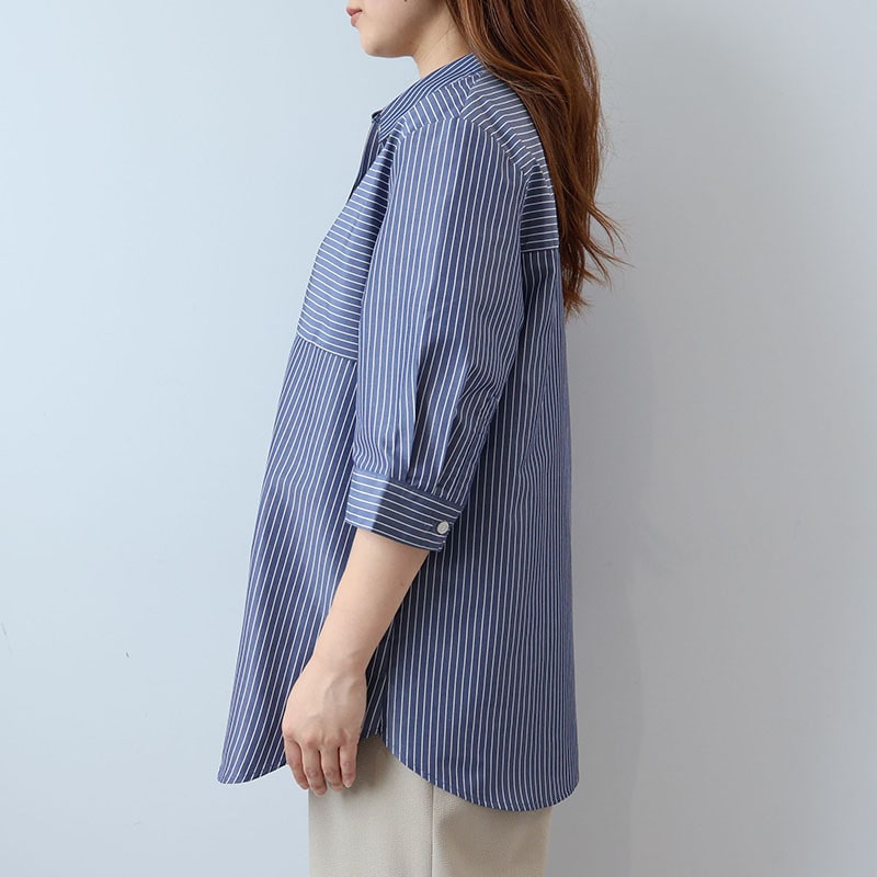 【UVカット 接触冷感】スキッパー7分袖 シャツ ブラウス LL/3L/4L/5L/6L fleur by mint breeze 15
