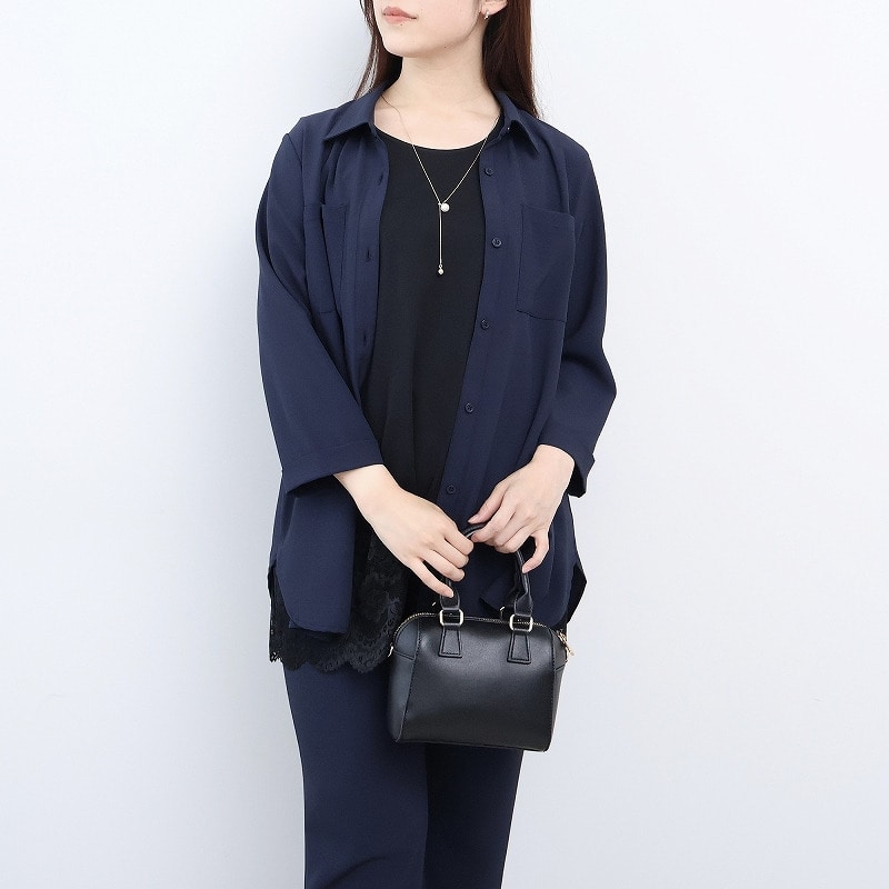 【UVカット 接触冷感 イージーケア】ドライツイル シャツジャケットLL/3L/4L/5L fleur by mint breeze 13