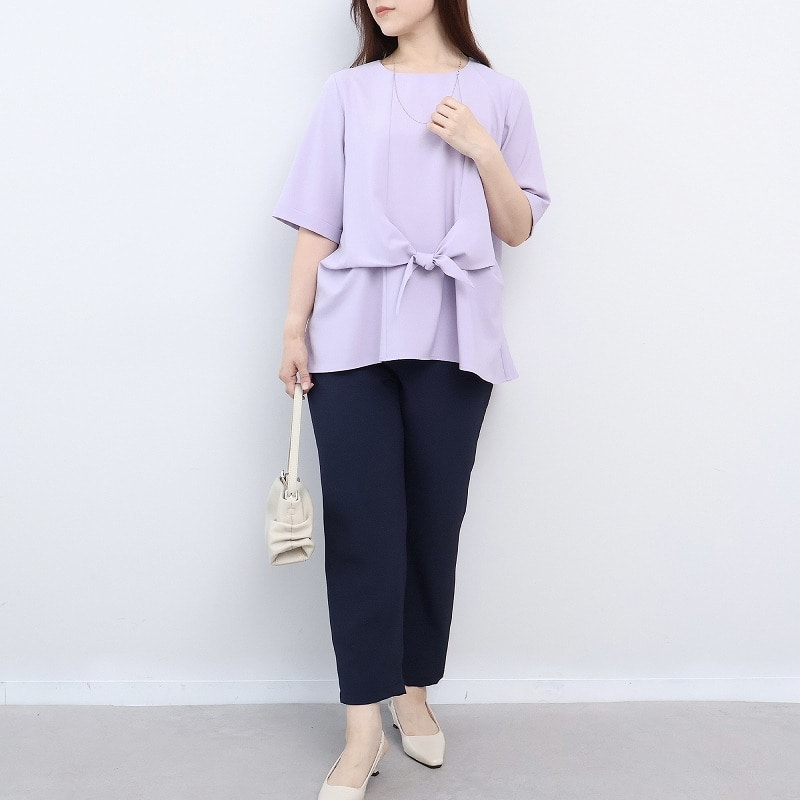 【UVカット接触冷感 イージーケア】ドライツイルテーパードパンツ LL/3L/4L/5L fleur by mint breeze10