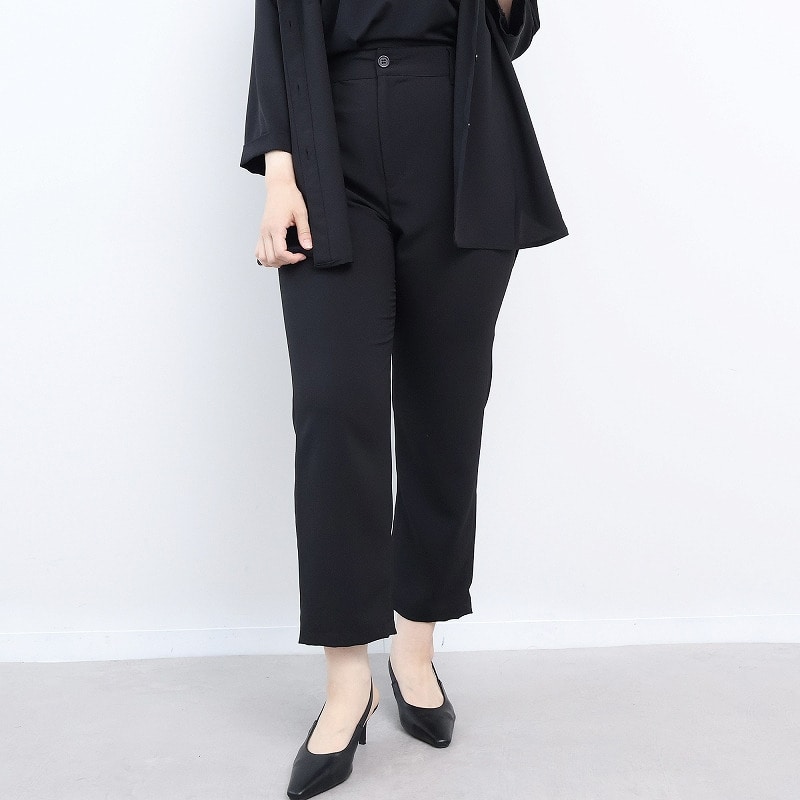 【UVカット接触冷感 イージーケア】ドライツイルテーパードパンツ LL/3L/4L/5L fleur by mint breeze4