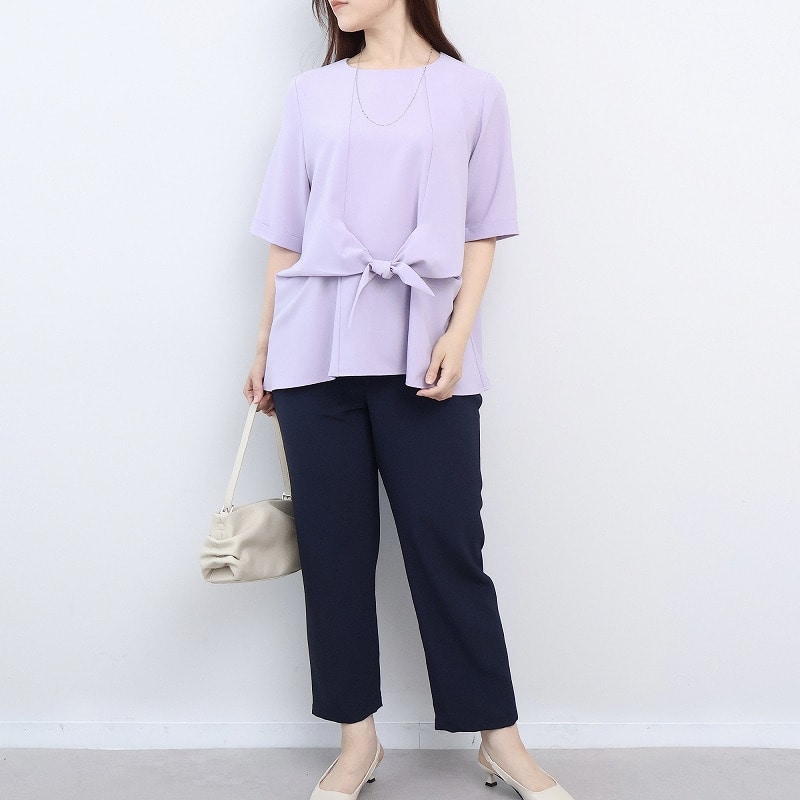 【UVカット接触冷感 イージーケア】ドライツイルテーパードパンツ LL/3L/4L/5L fleur by mint breeze9