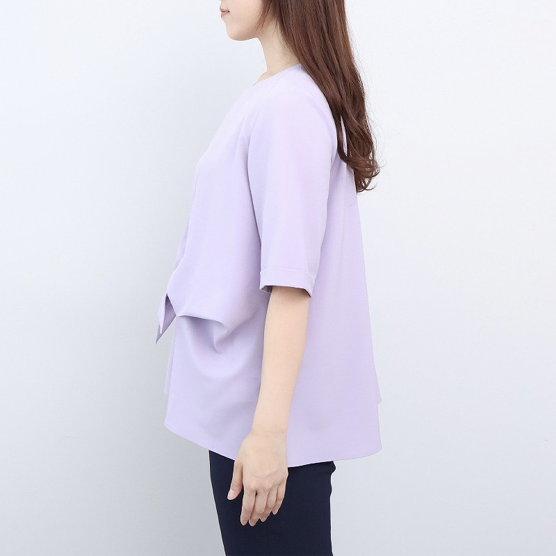 【接触冷感】ウエストリボンブラウス LL/3L/4L/5L fleur by mint breeze 12