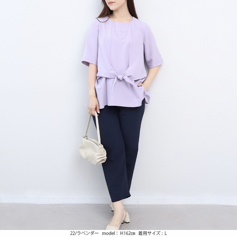 【接触冷感】ウエストリボンブラウス LL/3L/4L/5L fleur by mint breeze 7