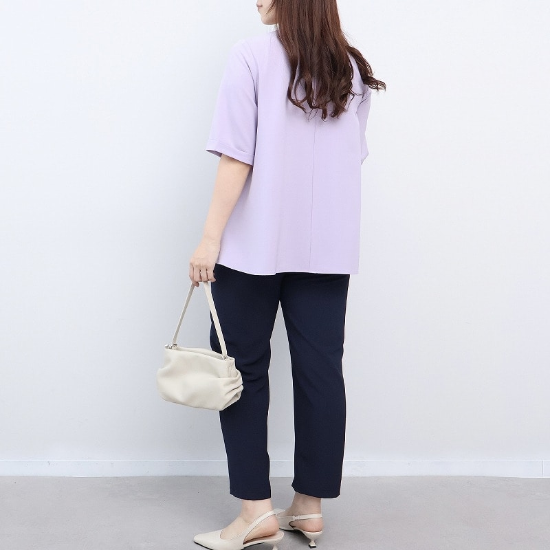 【接触冷感】ウエストリボンブラウス LL/3L/4L/5L fleur by mint breeze 9