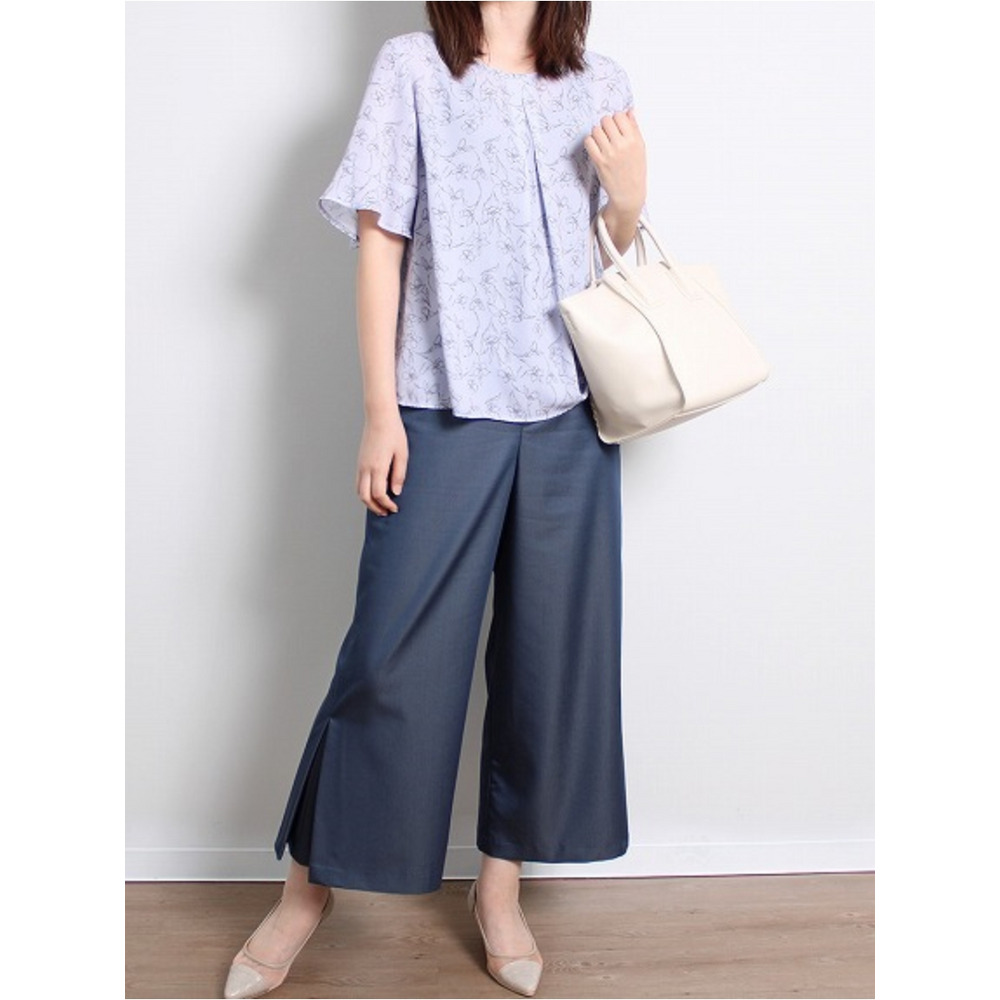 フレアスリーブ 花柄 フェミニン ブラウス / 大きいサイズ ミントブリーズ8