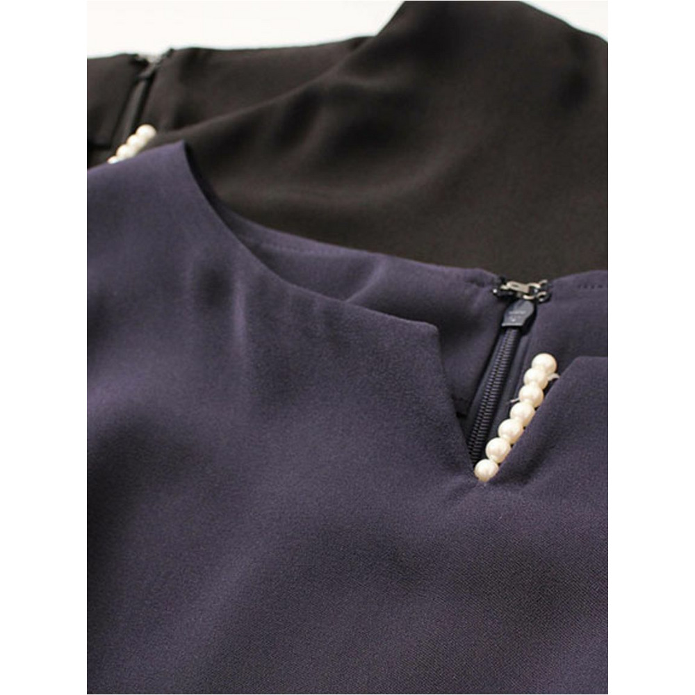 パール 使い Aライン ワンピース 大きいサイズレディース17