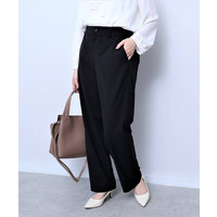 【タイムセール】【ウォッシャブル】 ツイル  ストレート パンツ