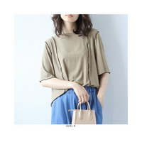 【タイムセール】ソフトテレコ配色メローTシャツ