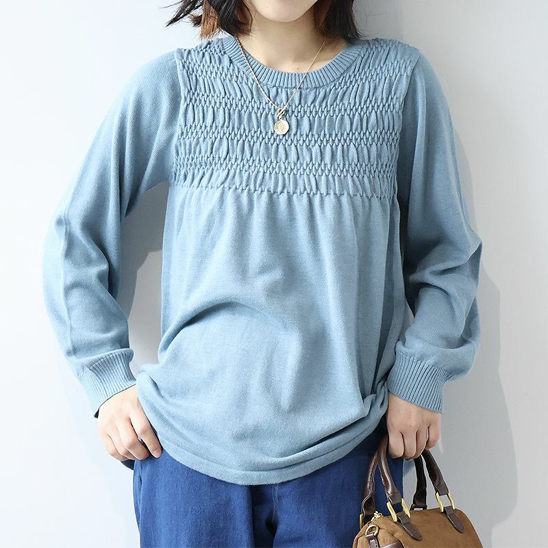 フロントシャーリングニットプルオーバー10