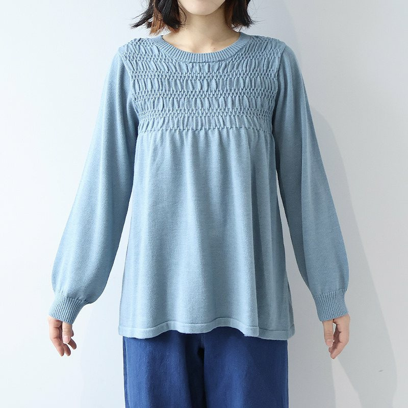 フロントシャーリングニットプルオーバー12