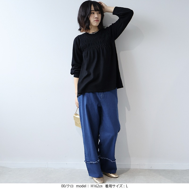 フロントシャーリングニットプルオーバー2