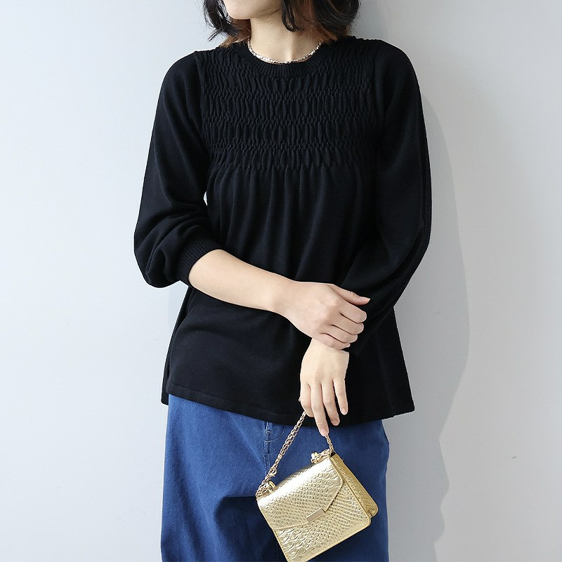 フロントシャーリングニットプルオーバー3