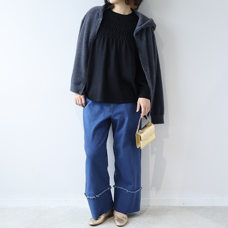 フロントシャーリングニットプルオーバー4