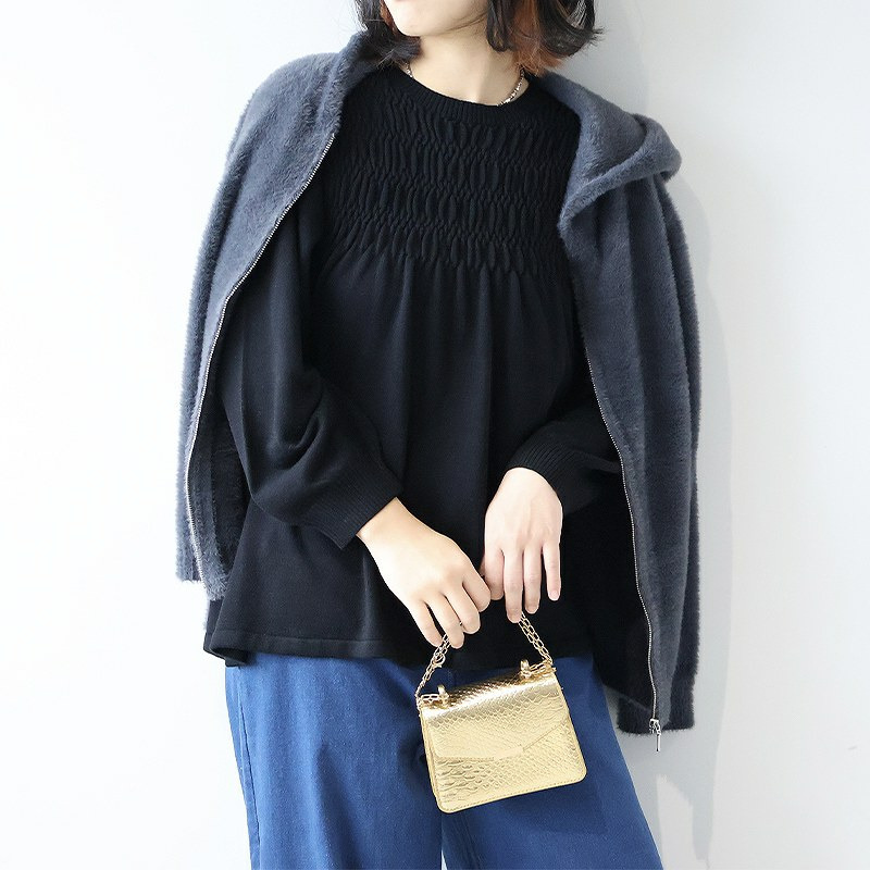 フロントシャーリングニットプルオーバー5