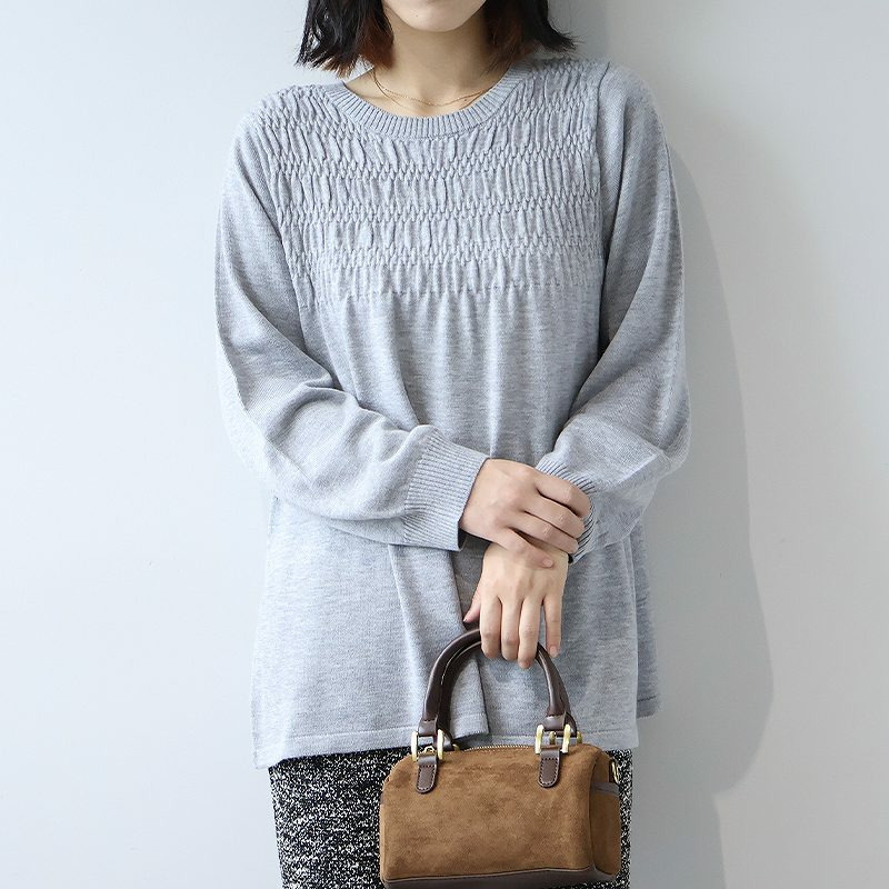 フロントシャーリングニットプルオーバー7