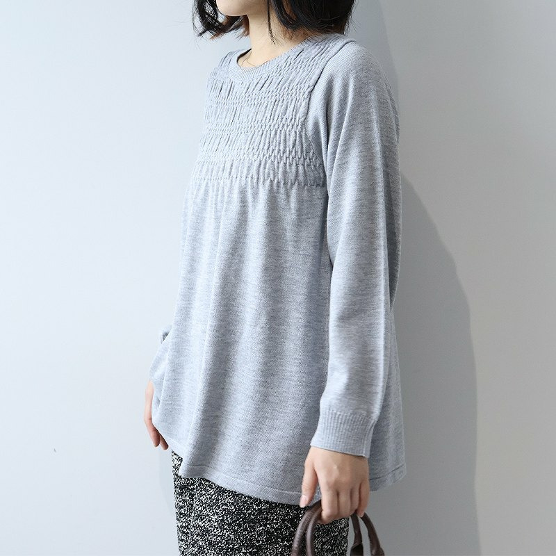 フロントシャーリングニットプルオーバー8