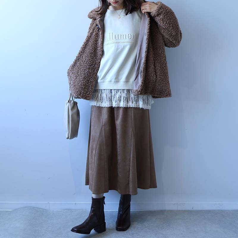 エンボスロゴ切替スエットチュニック10