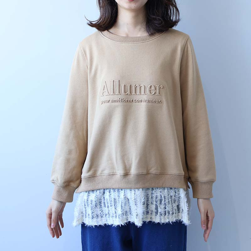 エンボスロゴ切替スエットチュニック14