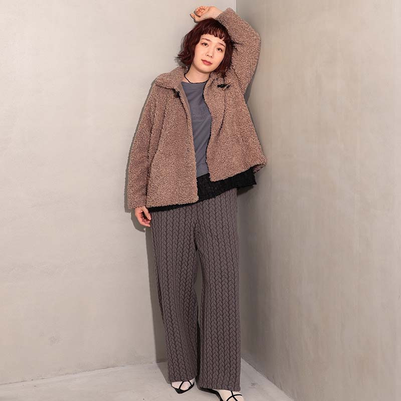 エンボスロゴ切替スエットチュニック7