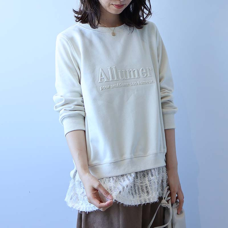 エンボスロゴ切替スエットチュニック9