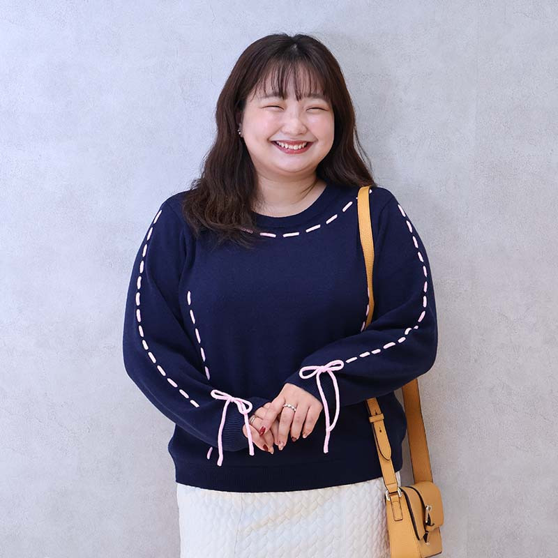 【yuki×leswel】配色ステッチニットプルオーバー11