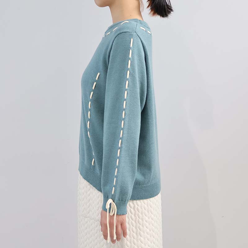 【yuki×leswel】配色ステッチニットプルオーバー14