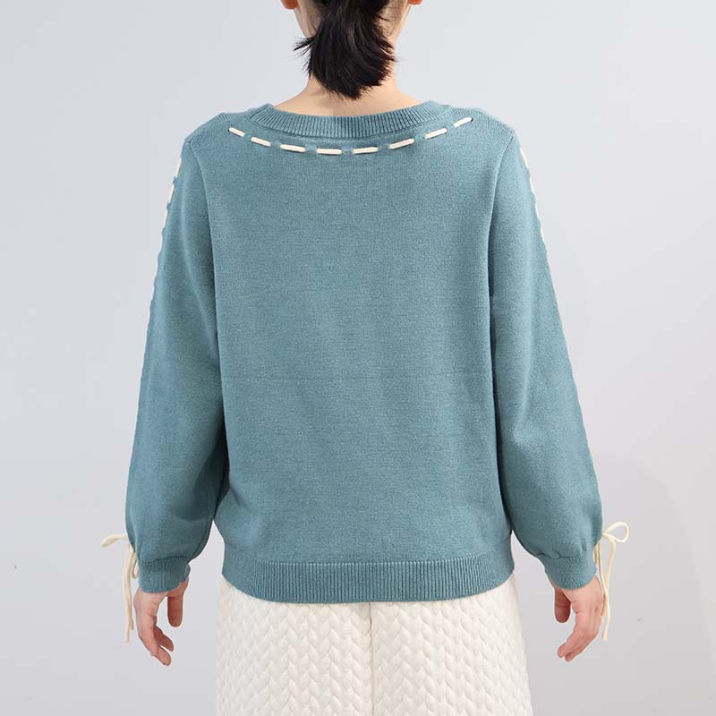 【yuki×leswel】配色ステッチニットプルオーバー15