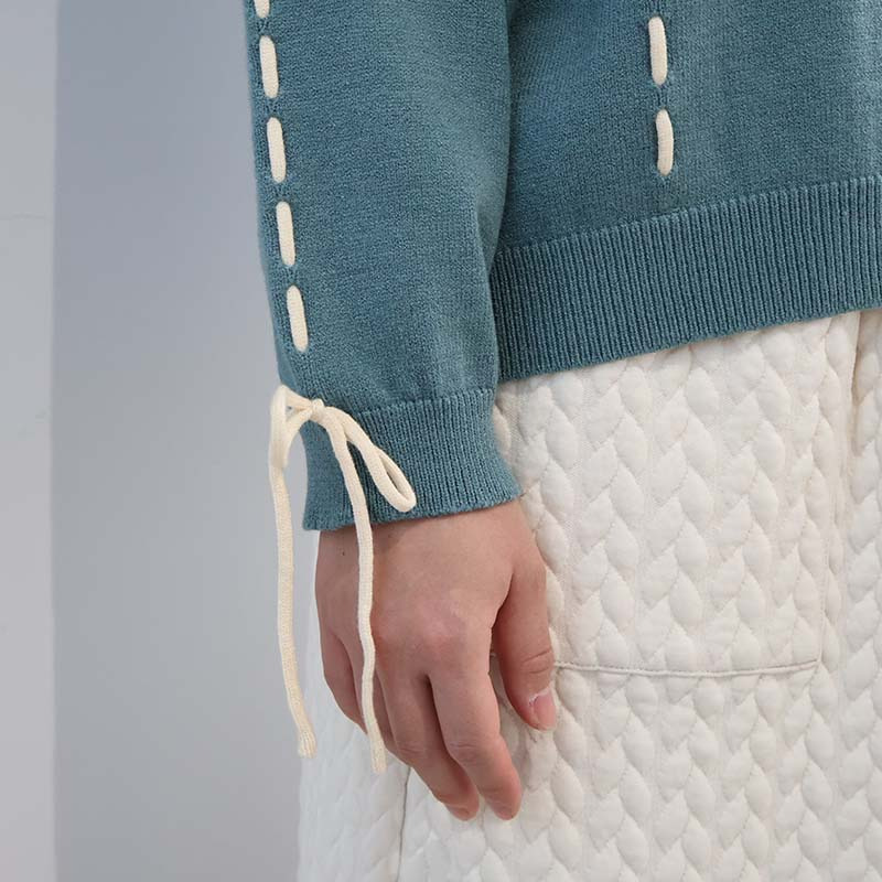 【yuki×leswel】配色ステッチニットプルオーバー16