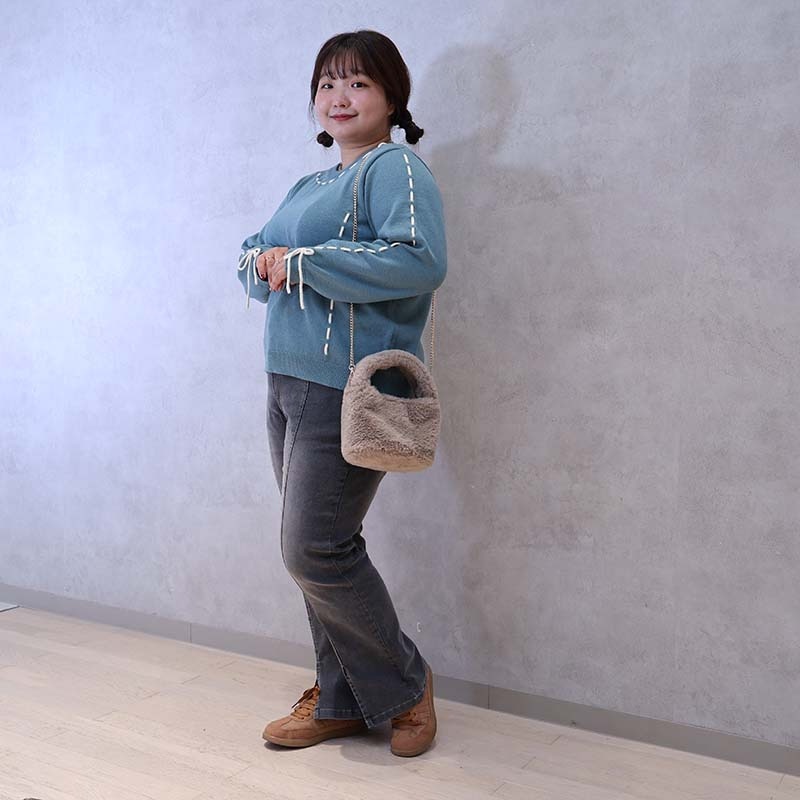 【yuki×leswel】配色ステッチニットプルオーバー8