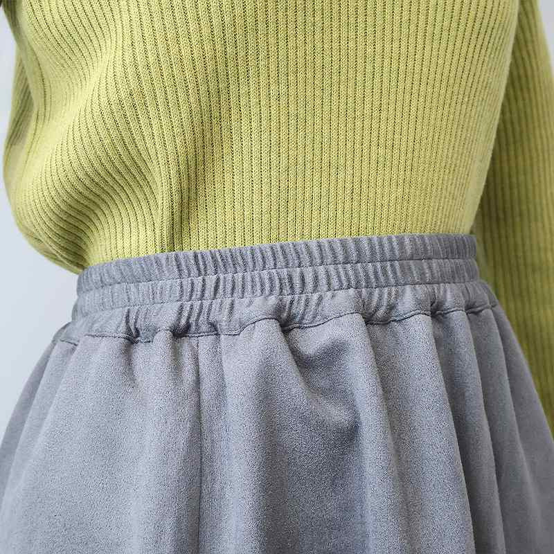 ニットスエードフレアスカート13