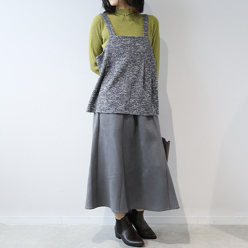 ニットスエードフレアスカート3