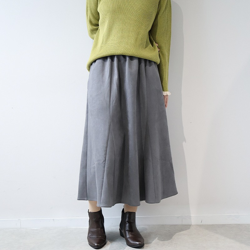 ニットスエードフレアスカート5