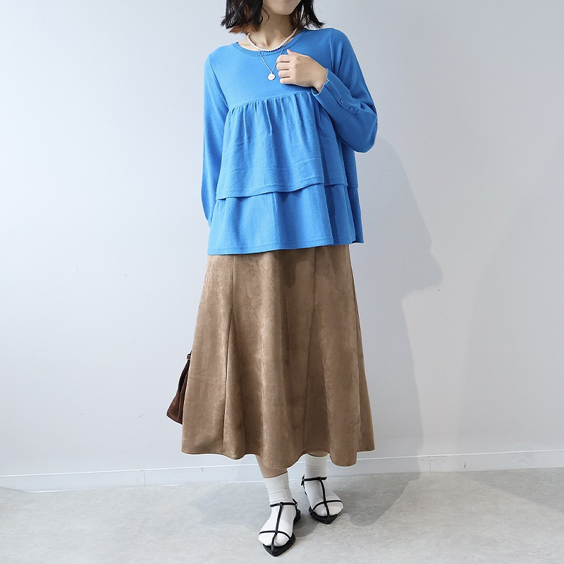 ニットスエードフレアスカート7