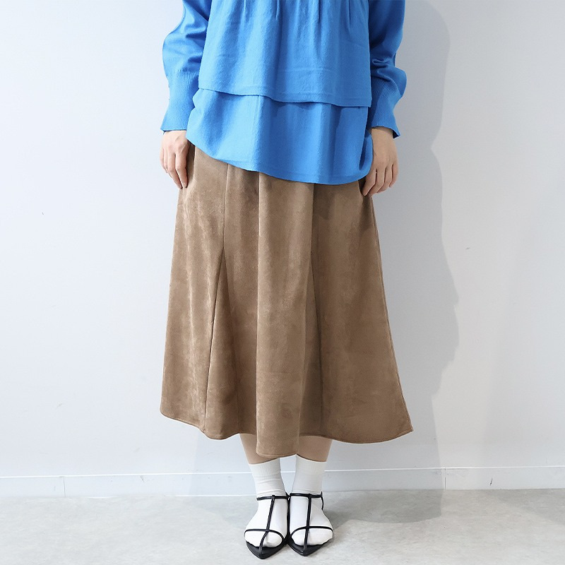 ニットスエードフレアスカート9