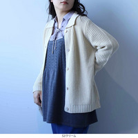 襟付きニットジャケット