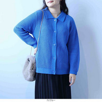 襟付きニットジャケット