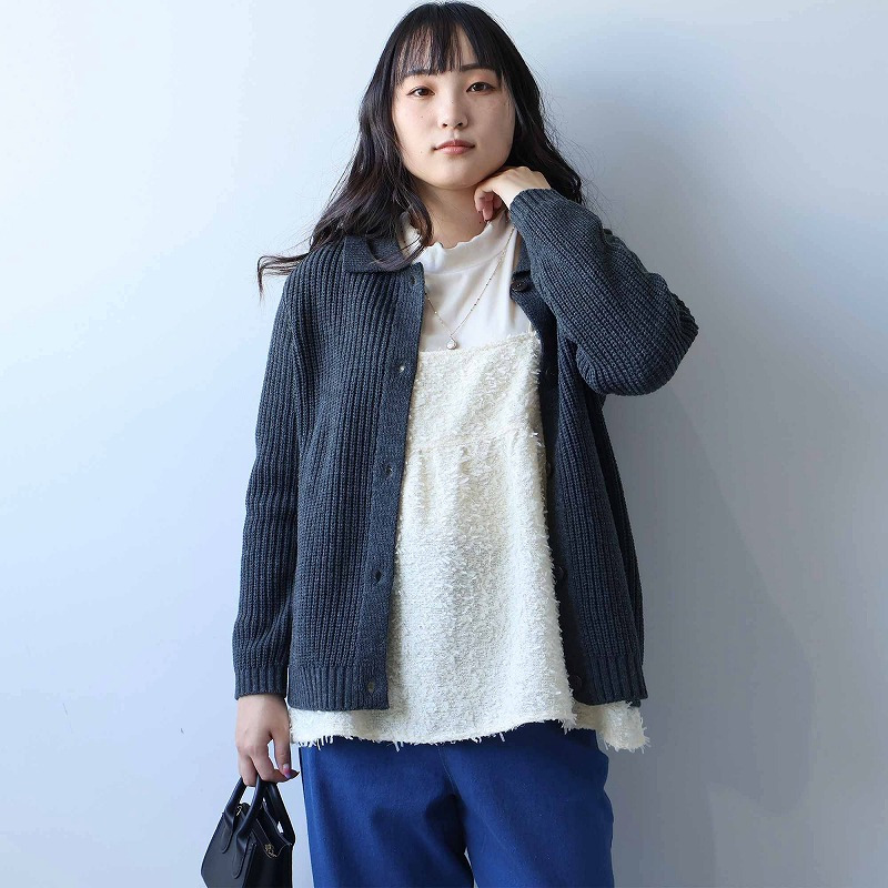 襟付きニットジャケット4